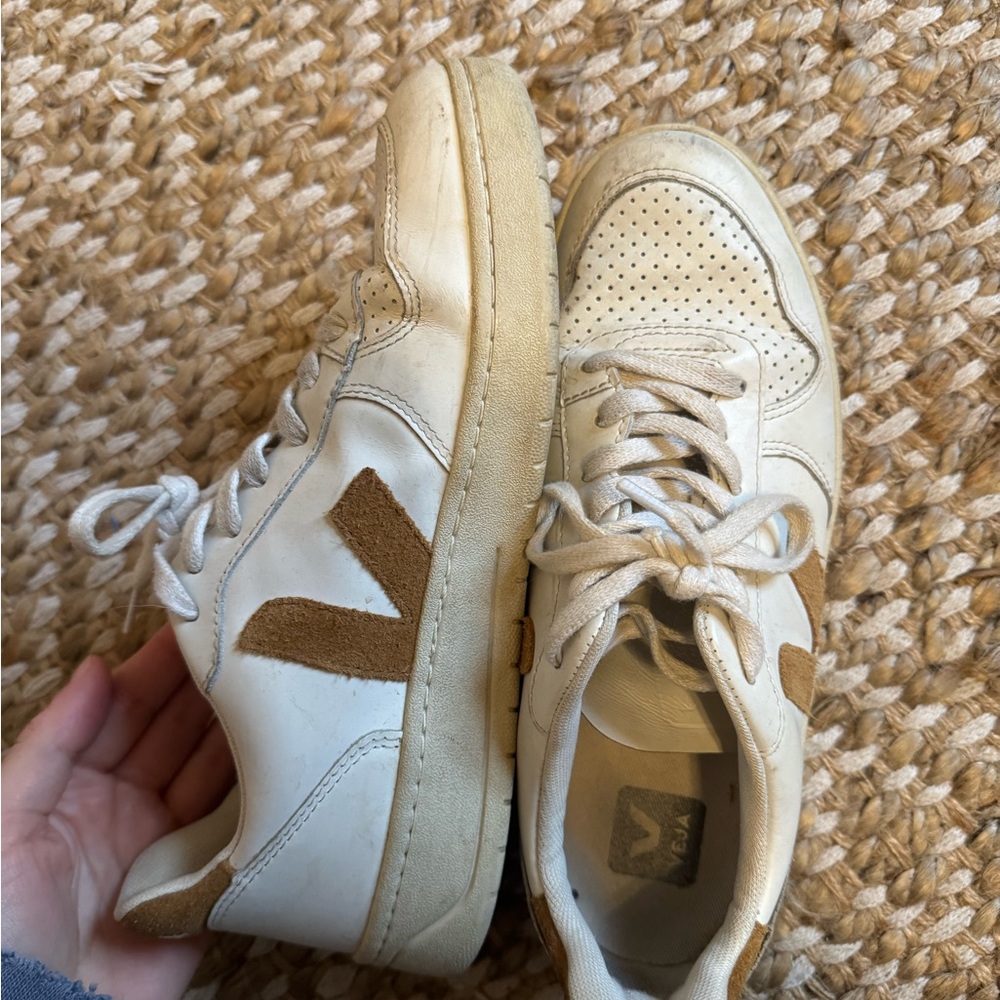 Veja Off-White and Camel Sneakers